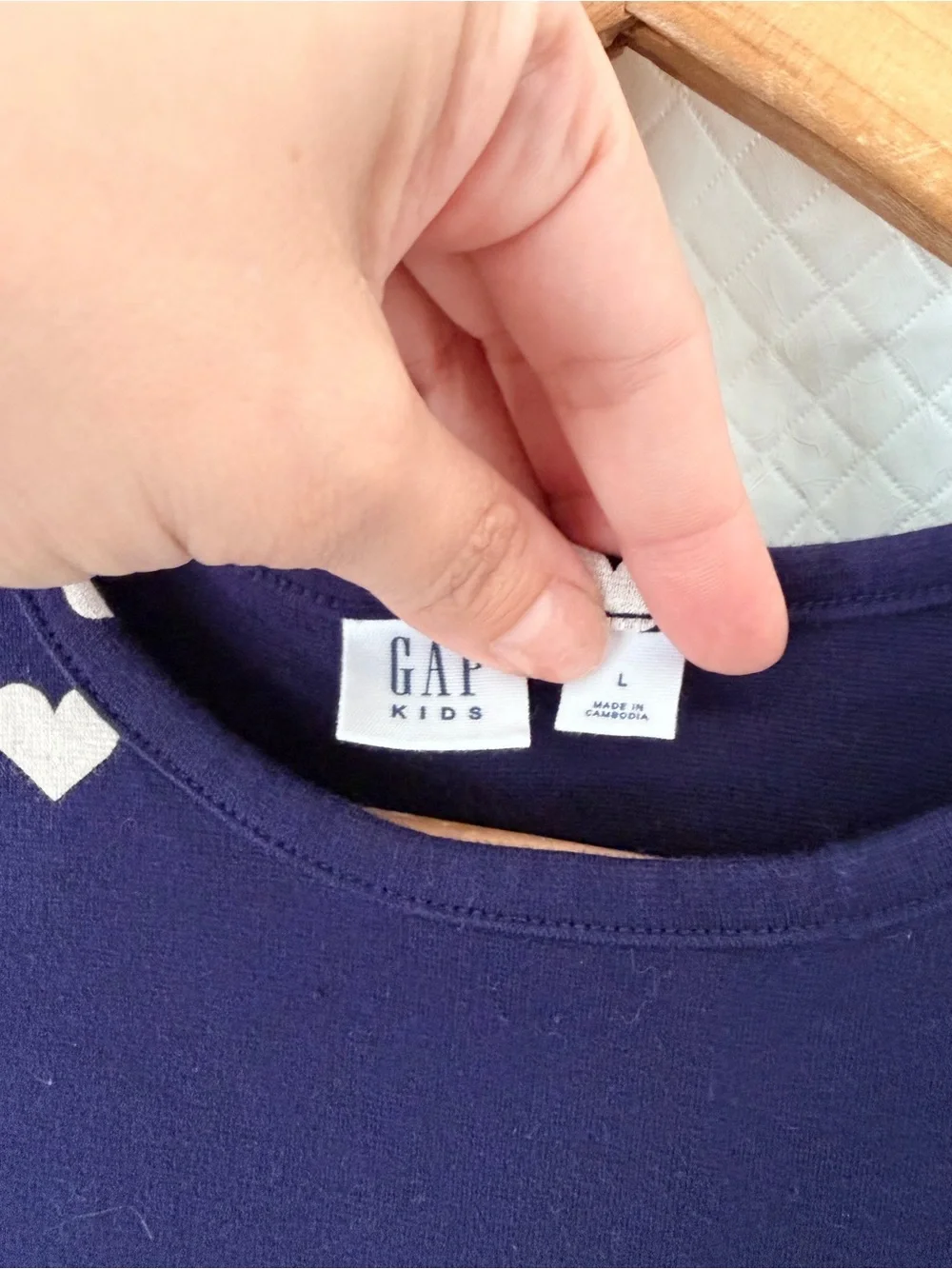 GAP Navy Dress with White Heart Print